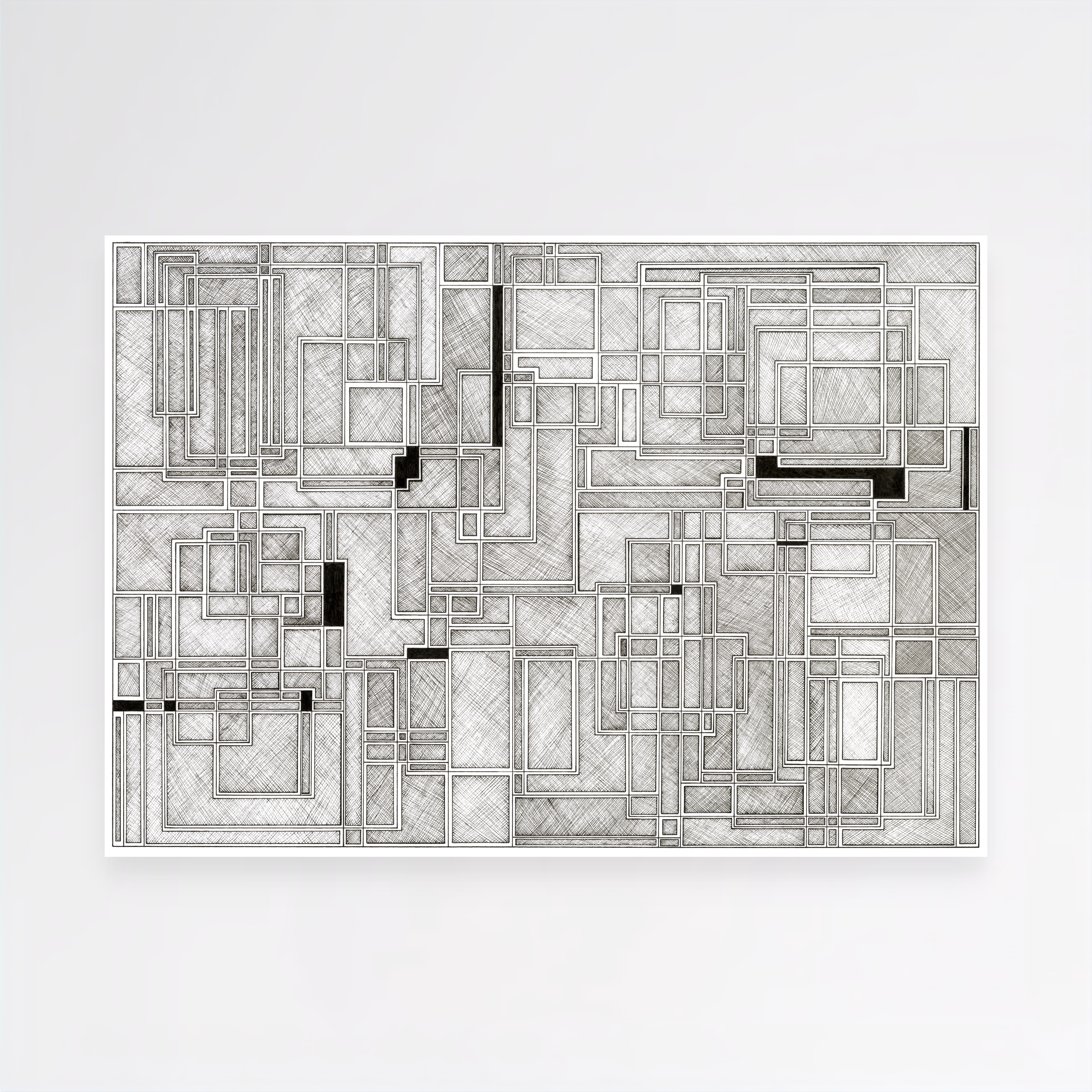 Lines Etched – Limited Edition Archival Monochrome Ink Print