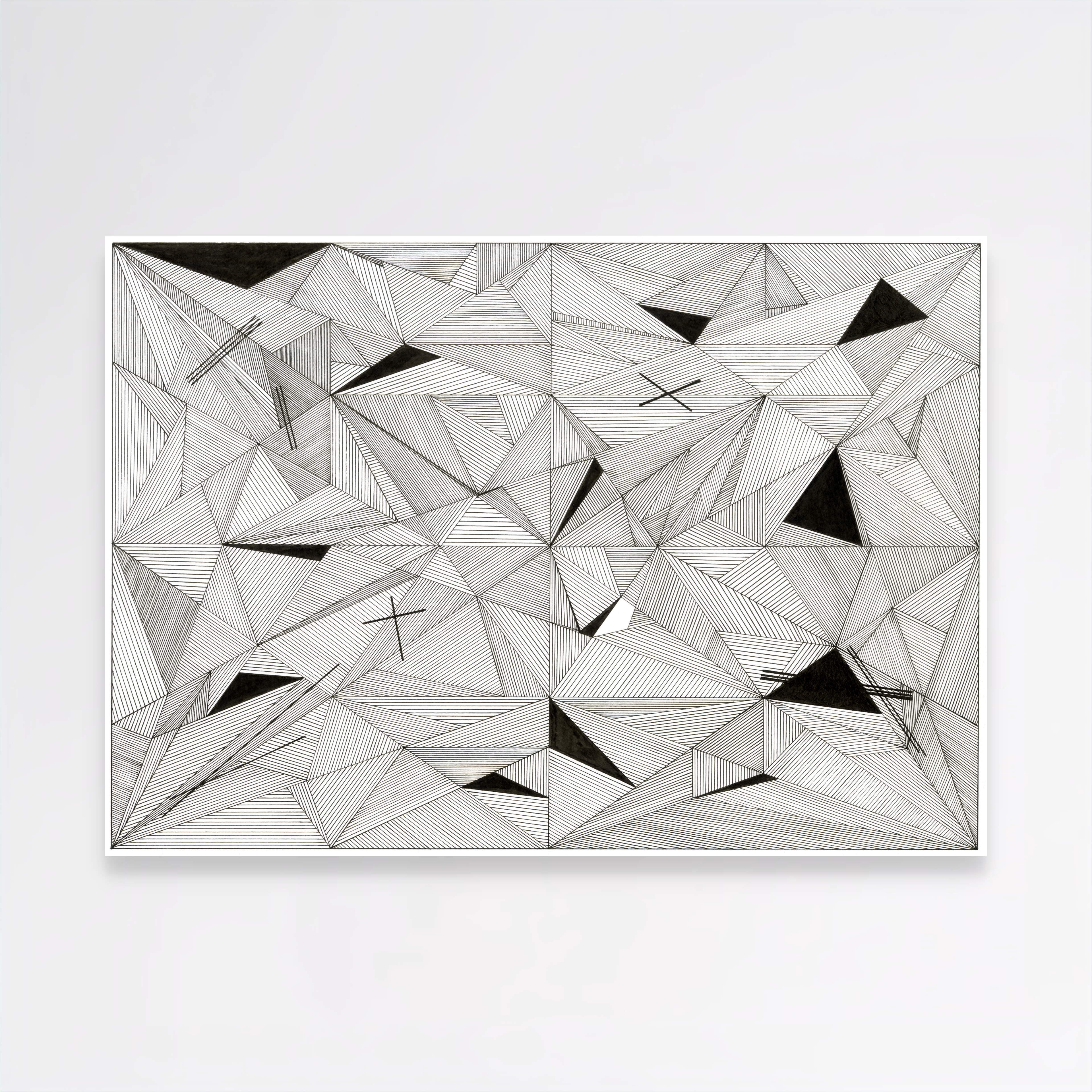 Tres Triangles – Limited Edition Archival Monochrome Ink Print
